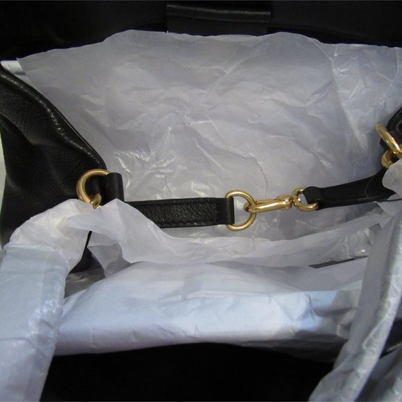 MARC JACOBS Black Q Fran Soft Leather Satchel Shoulder Bag New with Sleeper - Picture 7 of 10